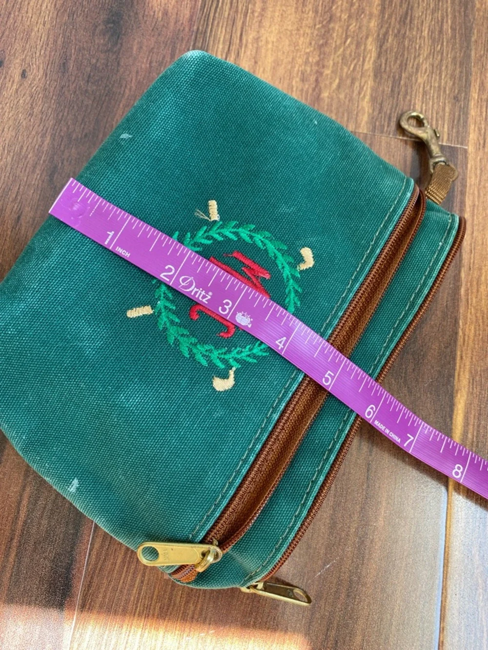 Manufacturers Golf Country Club Waxed Canvas Zippered Mini Field Bag 90s Preppy